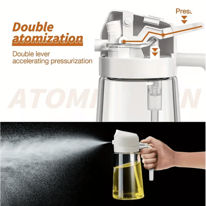 PurePour Two In One Oil Spray Bottle 500ml Kitchen Cooking Dispenser 1
