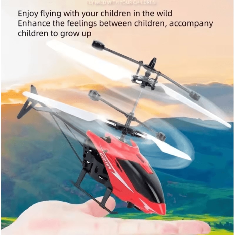 SkyMini Rechargeable RC Drone Safe Fall Resistant Helicopter Toy 1