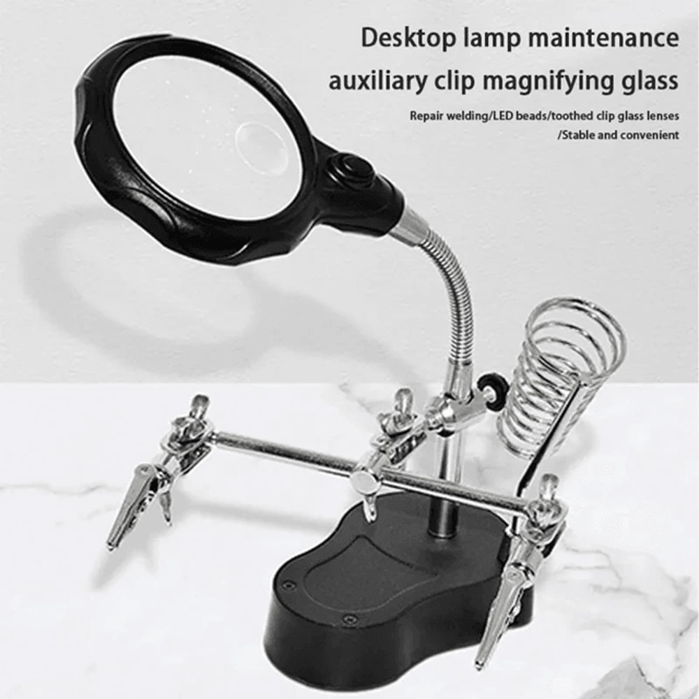 LED Magnifying Glass Repair Stand With Adjustable Strap 1