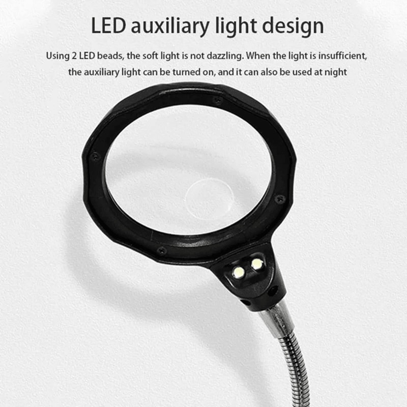 LED Magnifying Glass Repair Stand With Adjustable Strap 3