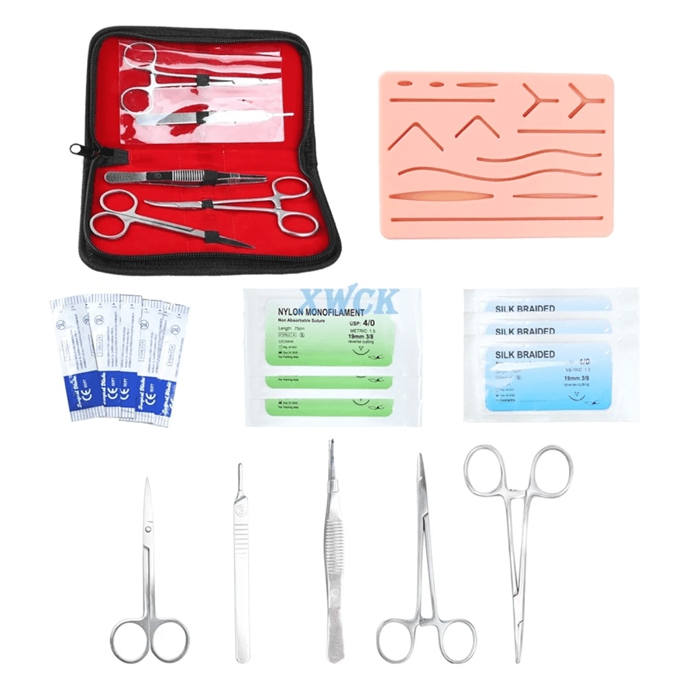 Medical Suture Practice Kit Silicone Skin Training Pad Set 2