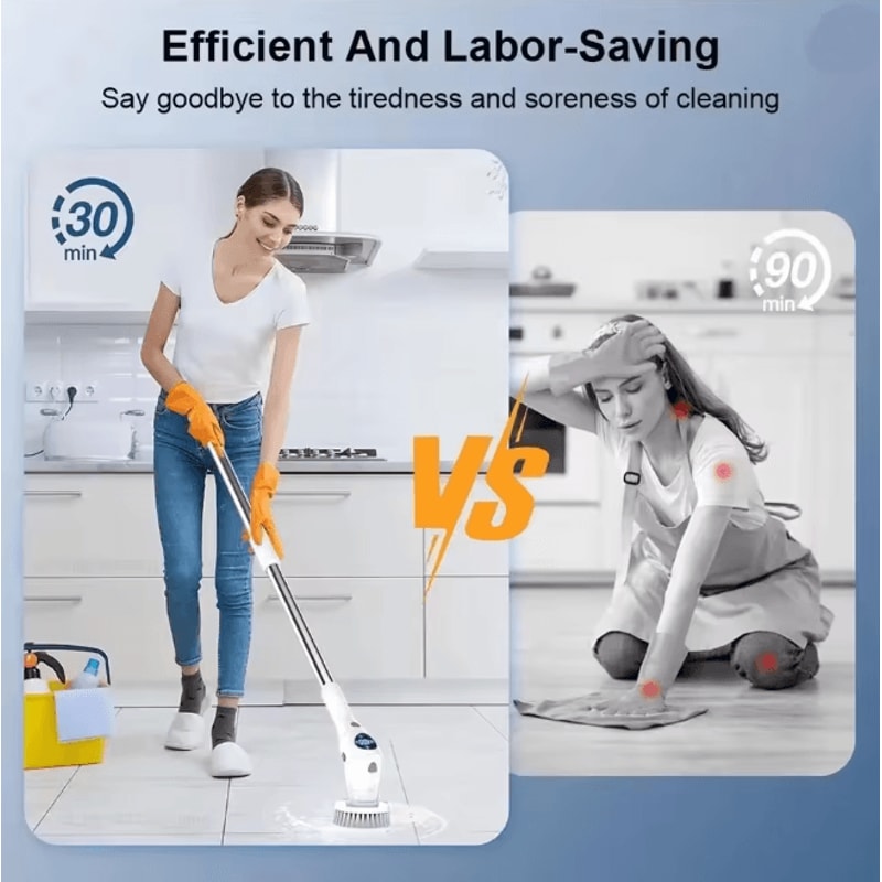 SpinPro 8 In 1 Electric Cleaning Brush With LED Light 3