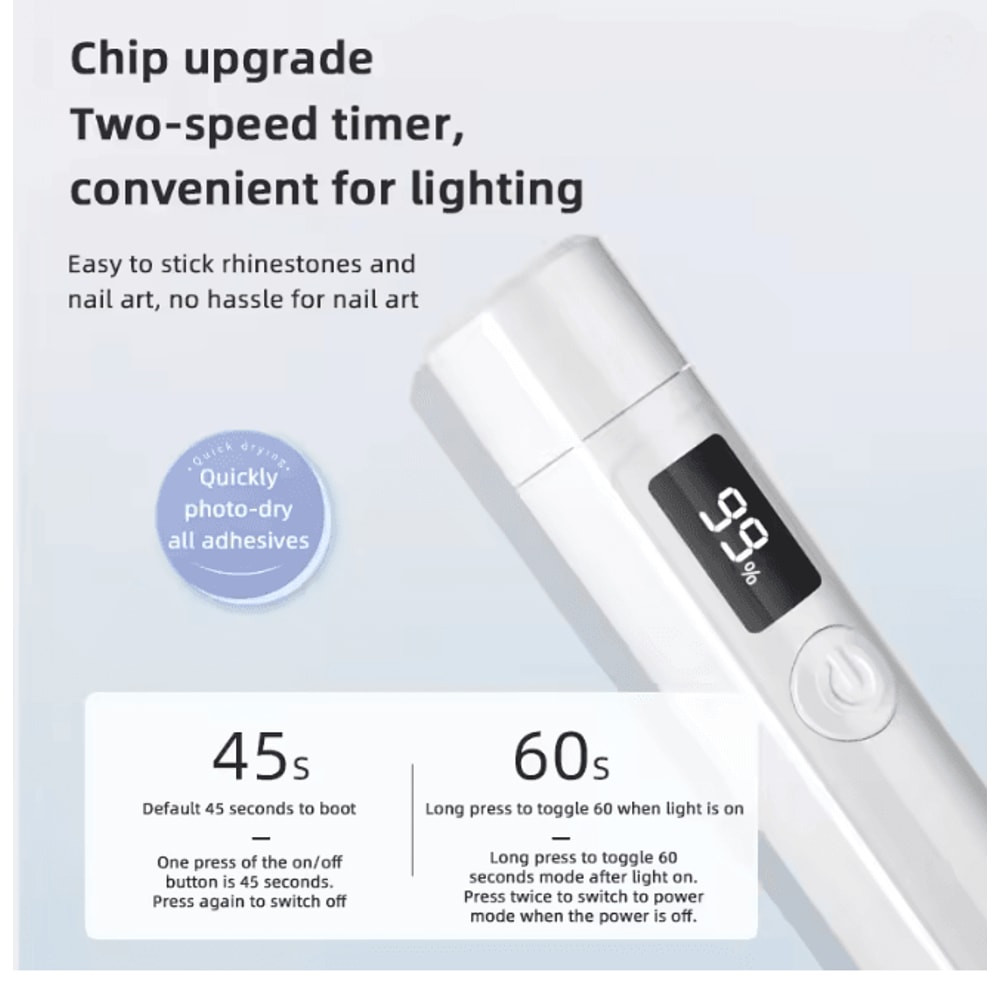 GlowPro Portable UV LED Nail Lamp Mini Nail Dryer Stand 3