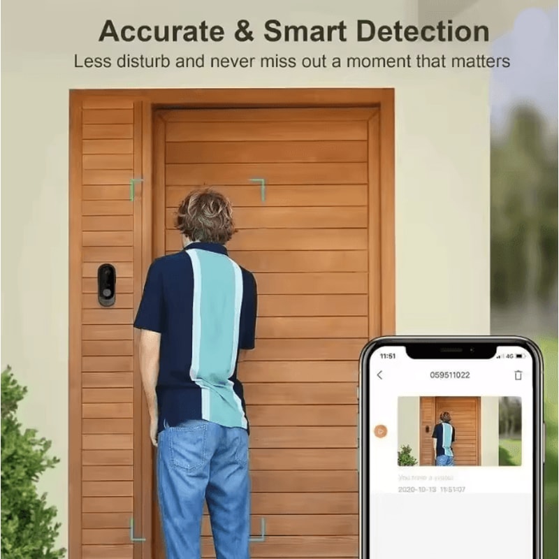 SecureView WiFi Video Doorbell Camera With Night Vision 3