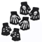 GlowSkull Halloween Skeleton Half Finger Gloves 3