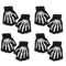 GlowSkull Halloween Skeleton Half Finger Gloves 11