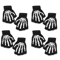 GlowSkull Halloween Skeleton Half Finger Gloves 11