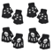 GlowSkull Halloween Skeleton Half Finger Gloves 12