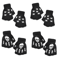 GlowSkull Halloween Skeleton Half Finger Gloves 12