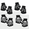 GlowSkull Halloween Skeleton Half Finger Gloves 13