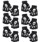 GlowSkull Halloween Skeleton Half Finger Gloves 16