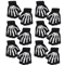 GlowSkull Halloween Skeleton Half Finger Gloves 17
