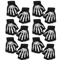 GlowSkull Halloween Skeleton Half Finger Gloves 17