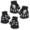 GlowSkull Halloween Skeleton Half Finger Gloves 6
