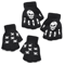 GlowSkull Halloween Skeleton Half Finger Gloves 6