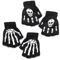 GlowSkull Halloween Skeleton Half Finger Gloves 8