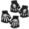 GlowSkull Halloween Skeleton Half Finger Gloves 8