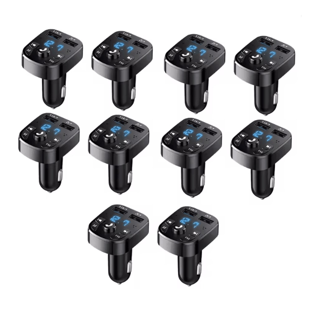 DriveTune Bluetooth Car MP3 Player With Dual USB Fast Charger 8