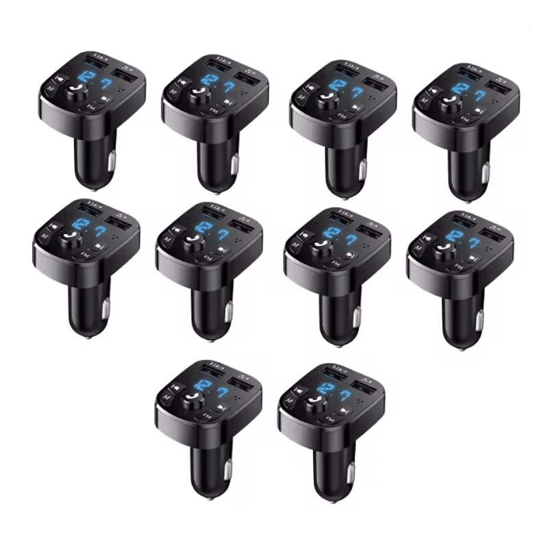 DriveTune Bluetooth Car MP3 Player With Dual USB Fast Charger 8