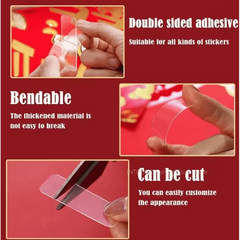 ClearHold Nano Double Sided Adhesive Tape Reusable Wall Stickers 3