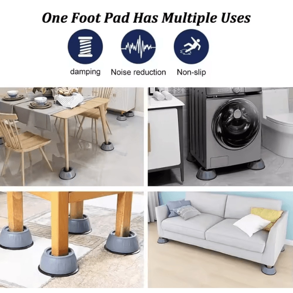 QuietStep Washing Machine Shock Pads Anti Vibration Silicone Feet 3