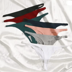 silkease seamless ice silk thong underwear for women