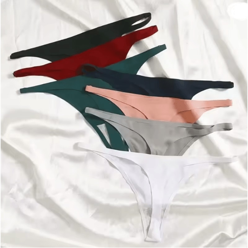 SilkEase Seamless Ice Silk Thong Underwear For Women 0