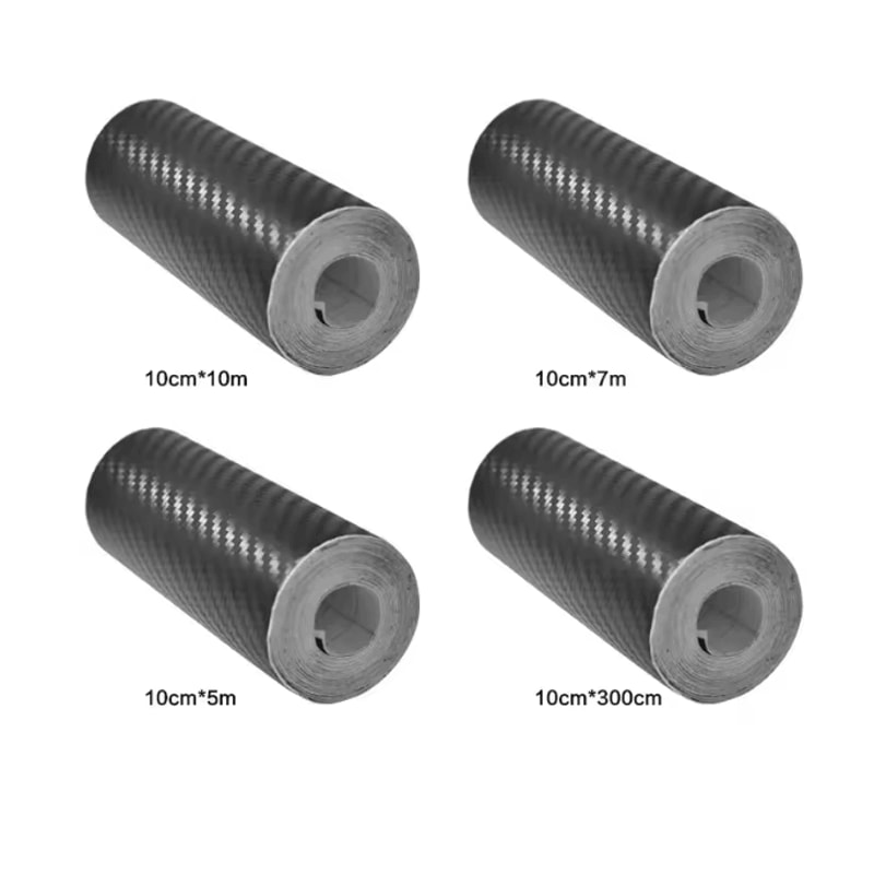 CarbonShield 3D Carbon Fiber Car Door Sill And Bumper Protector Stickers 2