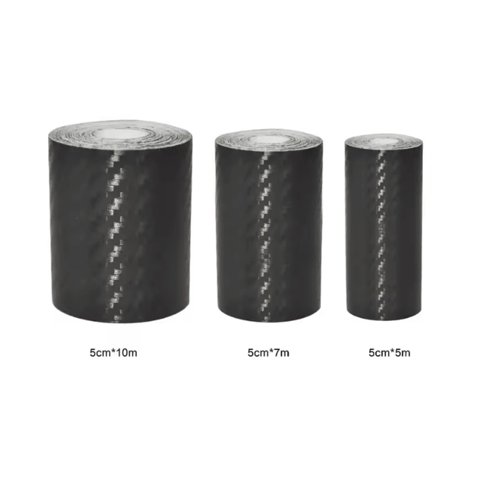 CarbonShield 3D Carbon Fiber Car Door Sill And Bumper Protector Stickers 3