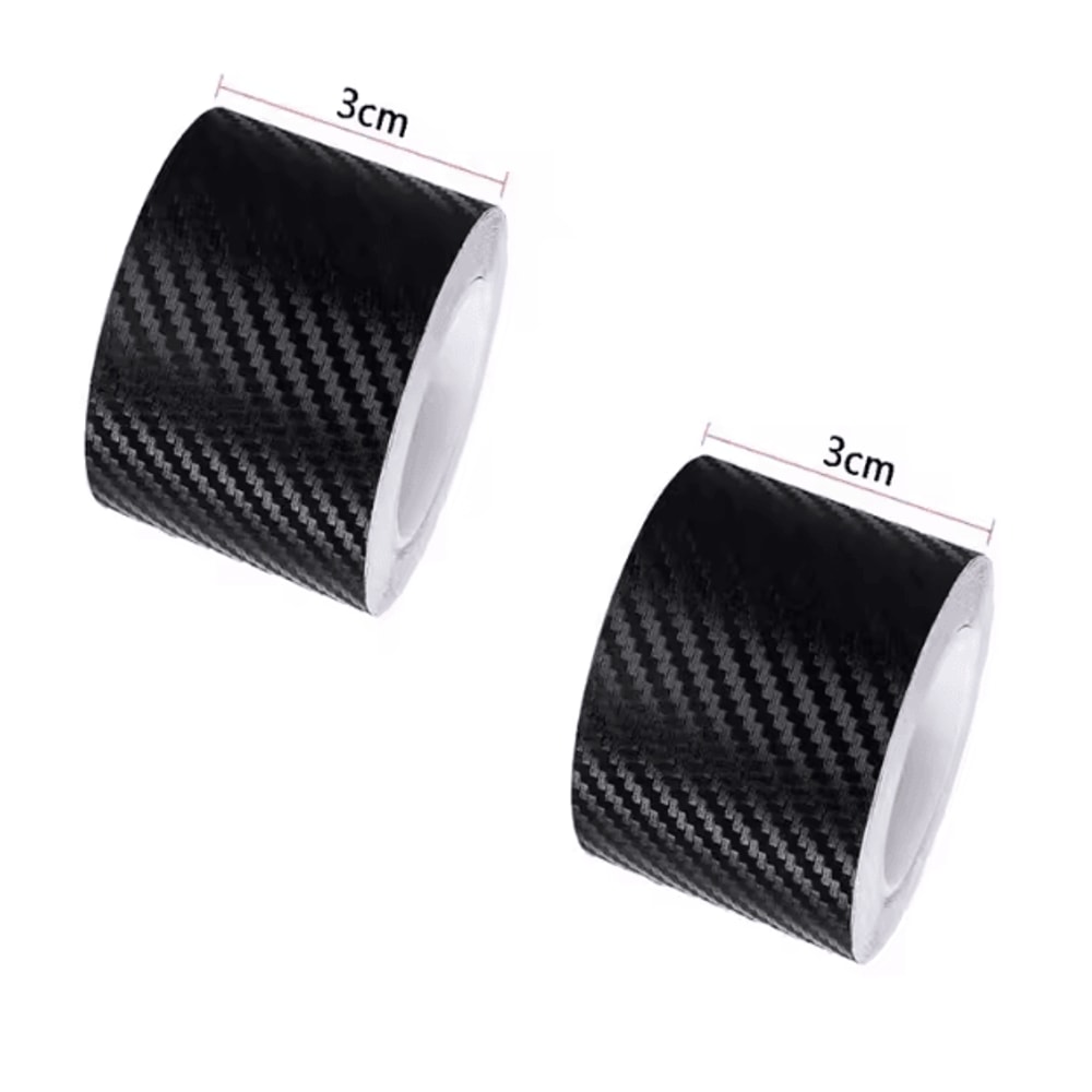 CarbonShield 3D Carbon Fiber Car Door Sill And Bumper Protector Stickers 6