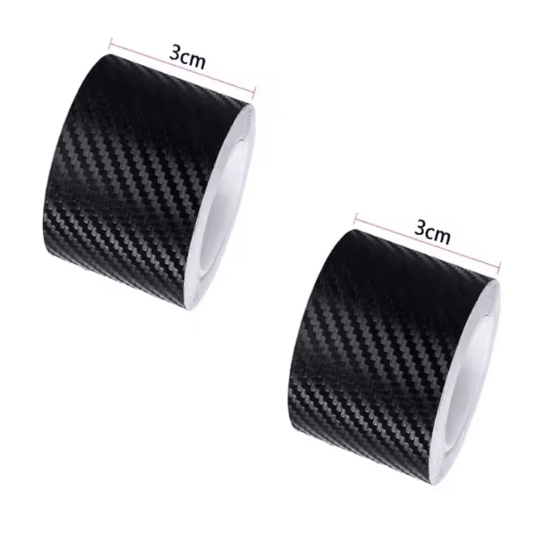 CarbonShield 3D Carbon Fiber Car Door Sill And Bumper Protector Stickers 6