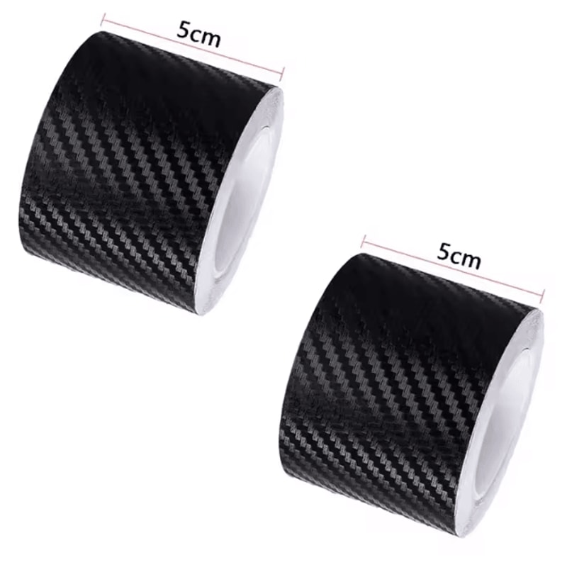 CarbonShield 3D Carbon Fiber Car Door Sill And Bumper Protector Stickers 7