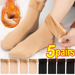 velvetwarm winter thermal plush socks for women