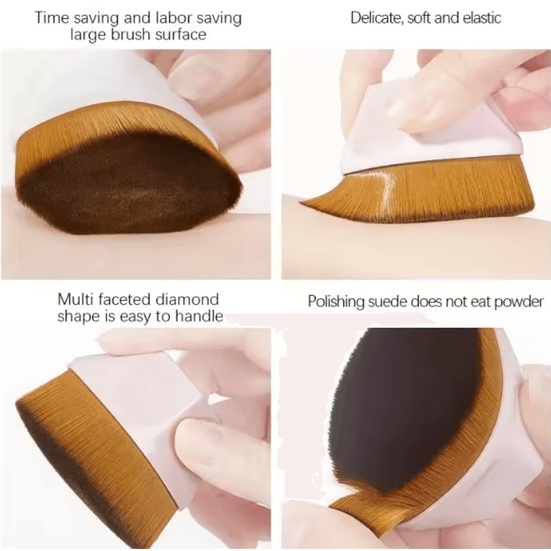 Hexagonal Kabuki Foundation Makeup Brush Set Flawless Coverage 1