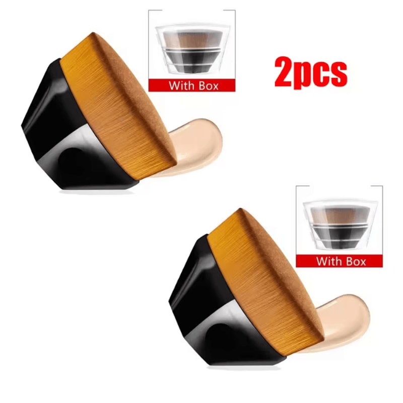 Hexagonal Kabuki Foundation Makeup Brush Set Flawless Coverage 13