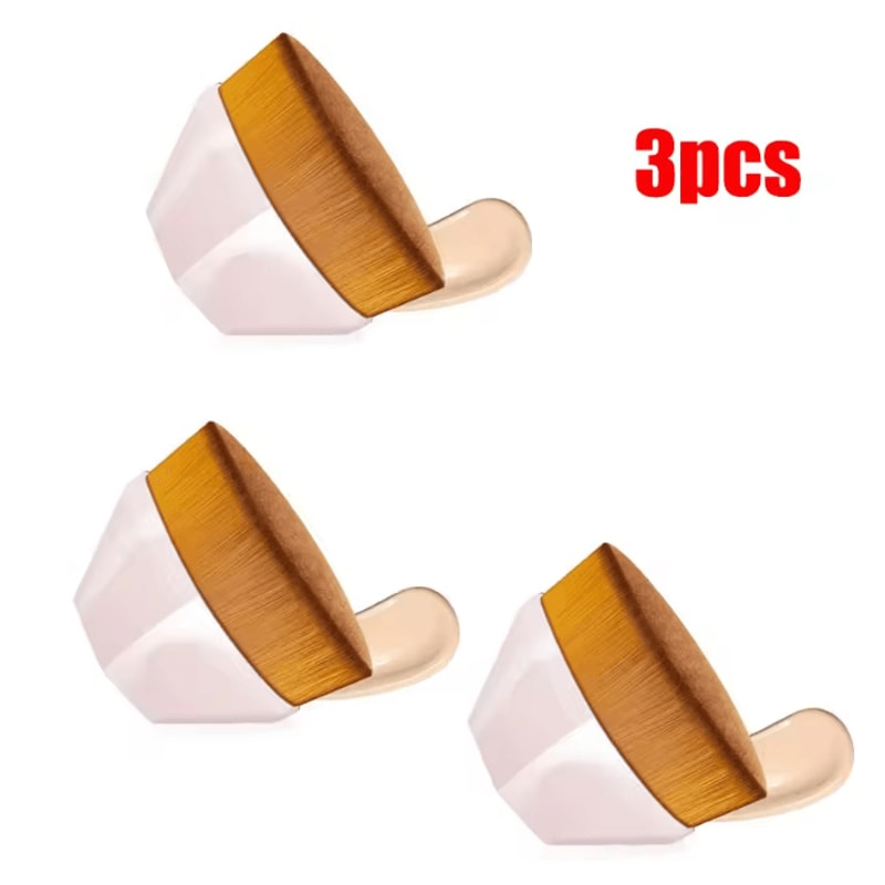 Hexagonal Kabuki Foundation Makeup Brush Set Flawless Coverage 15
