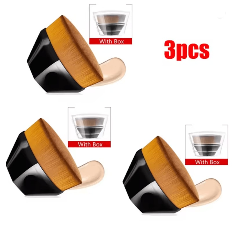 Hexagonal Kabuki Foundation Makeup Brush Set Flawless Coverage 16