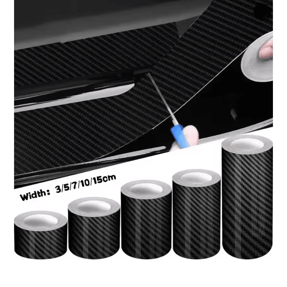 Carbon Fiber Car Door Sill Protector Anti Scratch Threshold Sticker 0