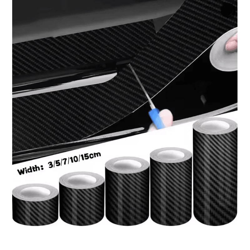 Carbon Fiber Car Door Sill Protector Anti Scratch Threshold Sticker 0