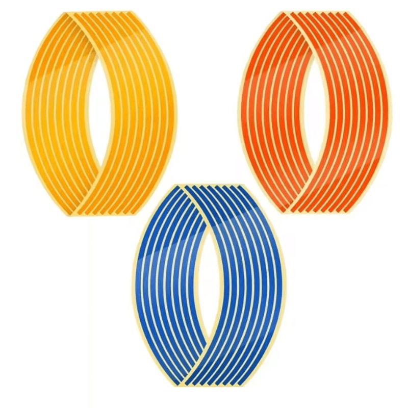 Reflective Motorcycle Wheel Rim Stripe Stickers For Bike And Motorbike 21