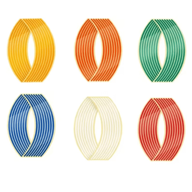 Reflective Motorcycle Wheel Rim Stripe Stickers For Bike And Motorbike 25