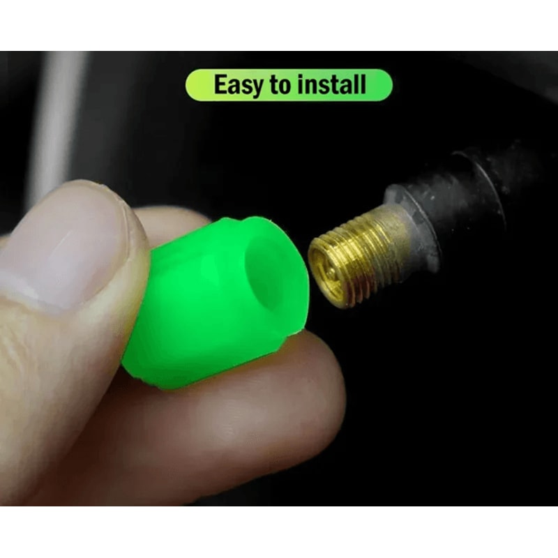 GlowRide Luminous Valve Caps Night Safety Tire Accessories 1