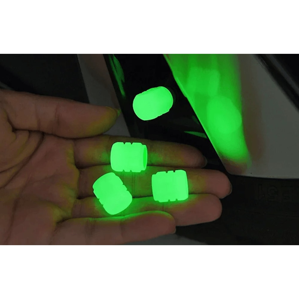 GlowRide Luminous Valve Caps Night Safety Tire Accessories 2