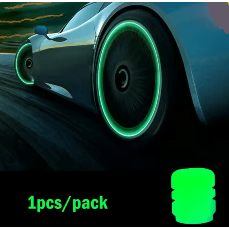 GlowRide Luminous Valve Caps Night Safety Tire Accessories 3