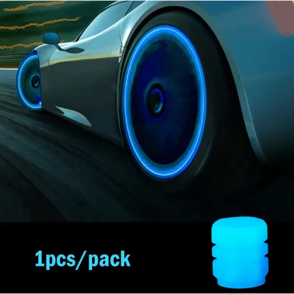 GlowRide Luminous Valve Caps Night Safety Tire Accessories 6