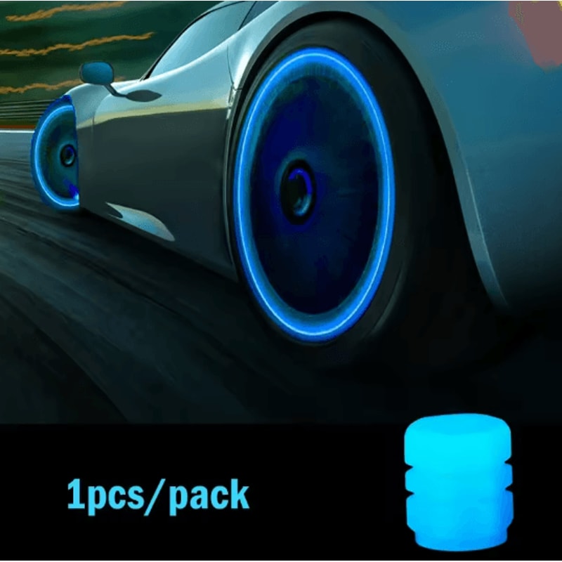 GlowRide Luminous Valve Caps Night Safety Tire Accessories 6