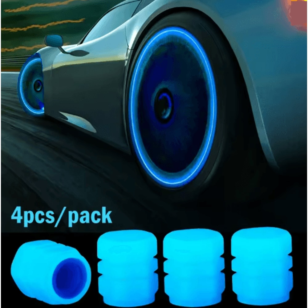 GlowRide Luminous Valve Caps Night Safety Tire Accessories 7