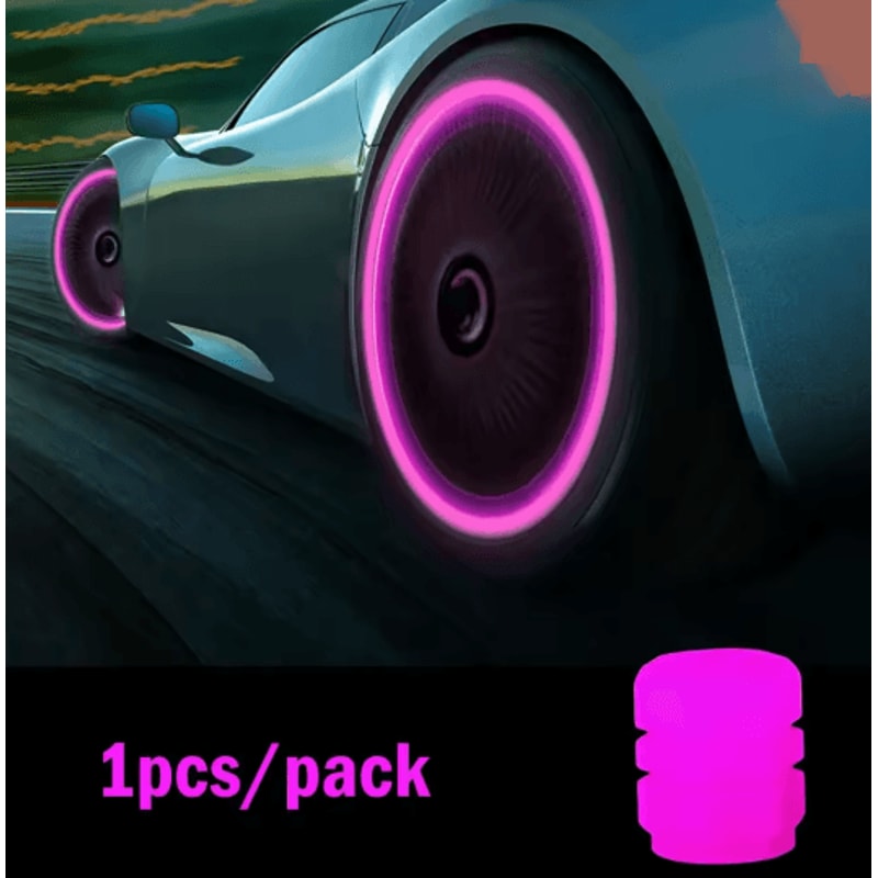 GlowRide Luminous Valve Caps Night Safety Tire Accessories 9