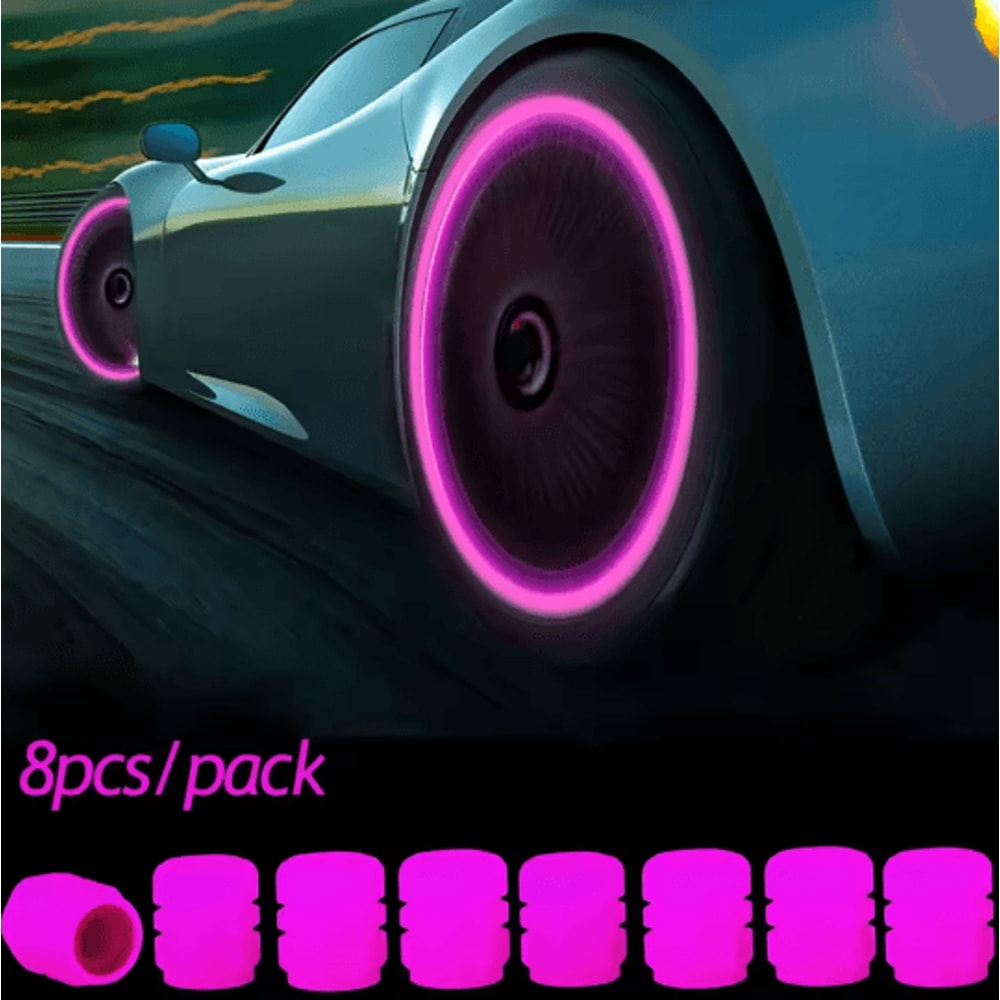 GlowRide Luminous Valve Caps Night Safety Tire Accessories 11