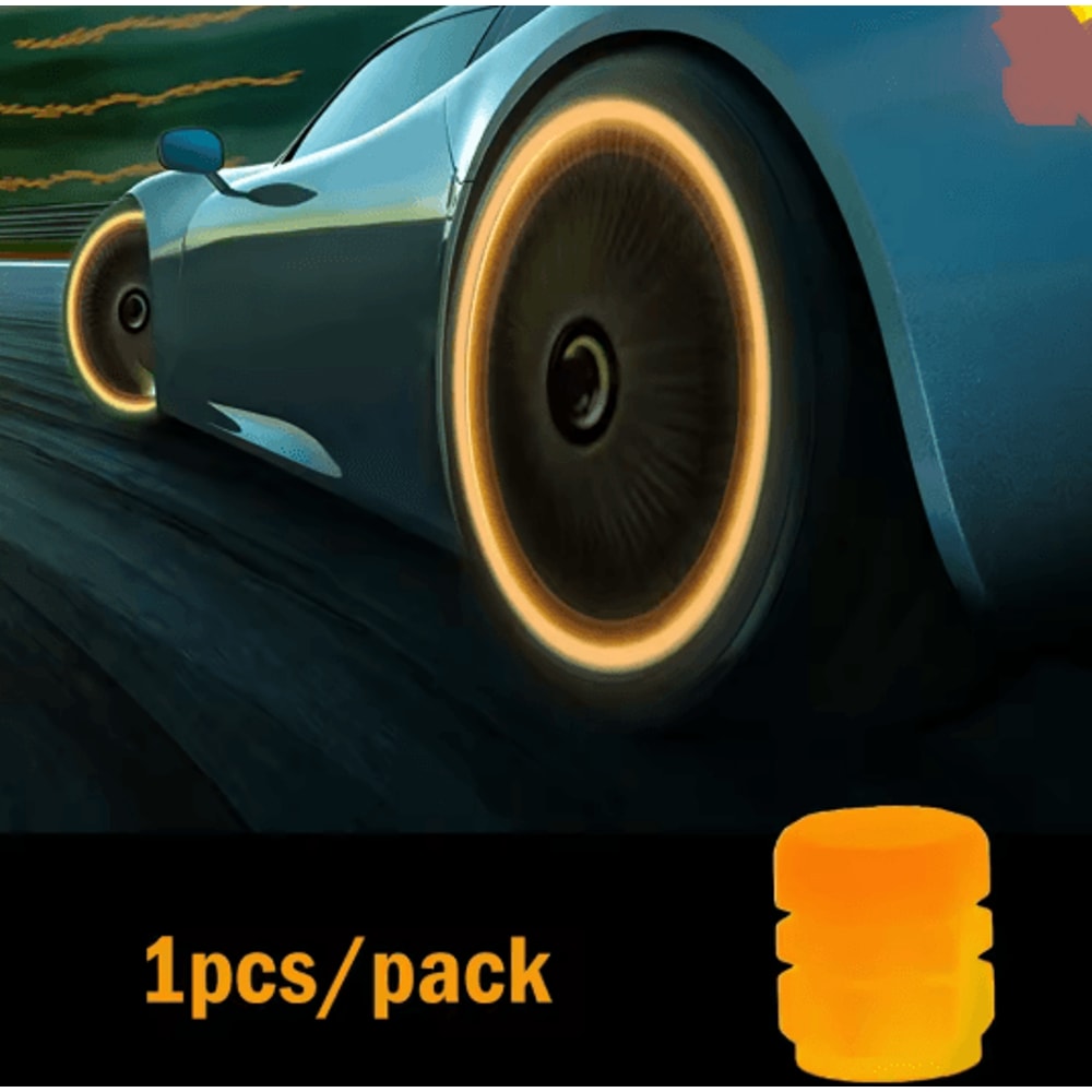 GlowRide Luminous Valve Caps Night Safety Tire Accessories 12